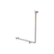 Mecca Care 32mm Ambulant 90 Degree Bent Tube Grab Rail 750X750mm Brushed Nickel gallery detail image
