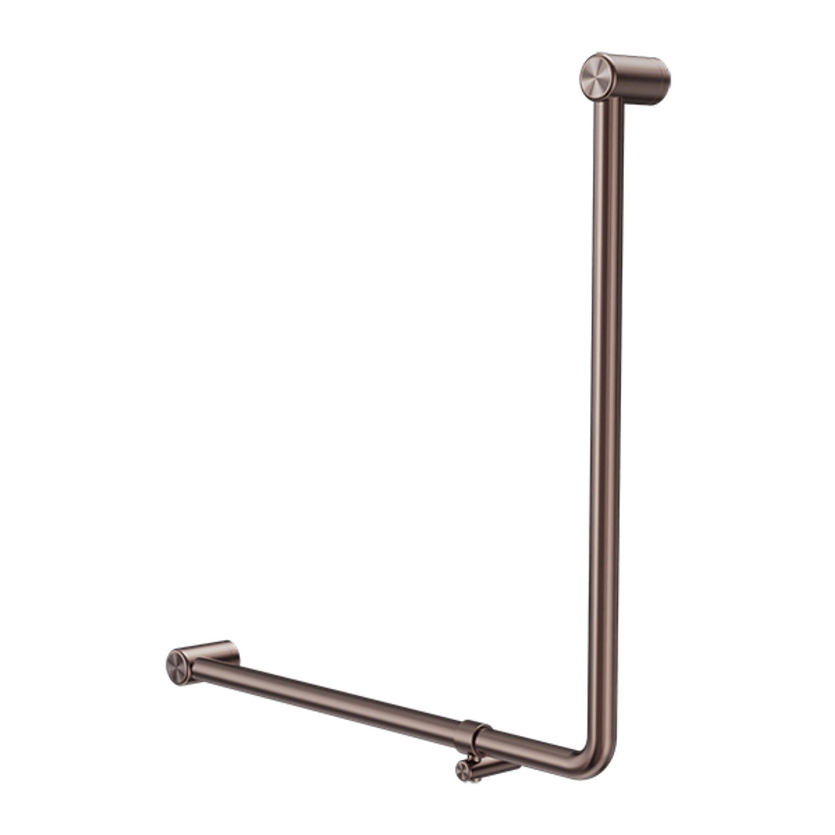 Mecca Care 32mm Ambulant 90 Degree Bent Tube Grab Rail 750X750mm Brushed Bronze gallery detail image
