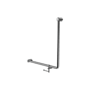 Mecca Care 32mm Ambulant 90 Degree Bent Tube Grab Rail 750X750mm With Toilet Roll Holder Chrome gallery detail image