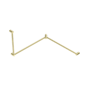 Mecca Care 32mm DDA Toilet Grab Rail Set 90 Degree Continuous 600X1065X1025mm Brushed Gold gallery detail image