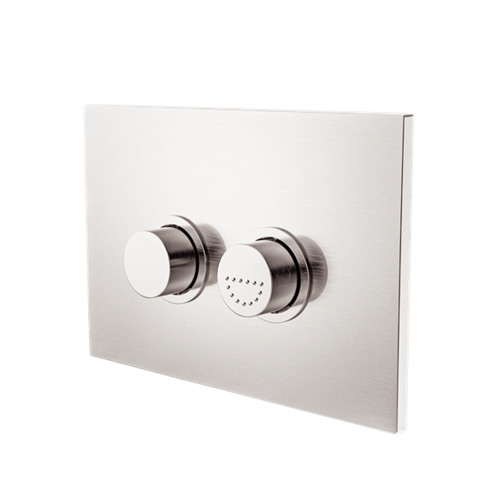 Mecca Care Raised Disabled Care Pneumatic Flush Buttons Plate DDA Compliant  Brushed Nickel gallery detail image