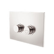 Mecca Care Raised Disabled Care Pneumatic Flush Buttons Plate DDA Compliant  Brushed Nickel gallery detail image