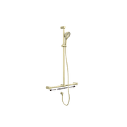 Mecca Care 32mm T Bar Grab Rail And Adjustable Shower Set 1100X750mm Brushed Gold gallery detail image