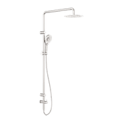 Mecca Care 25mm Grab Rail 900mm Twin Shower Set Brushed Nickel gallery detail image