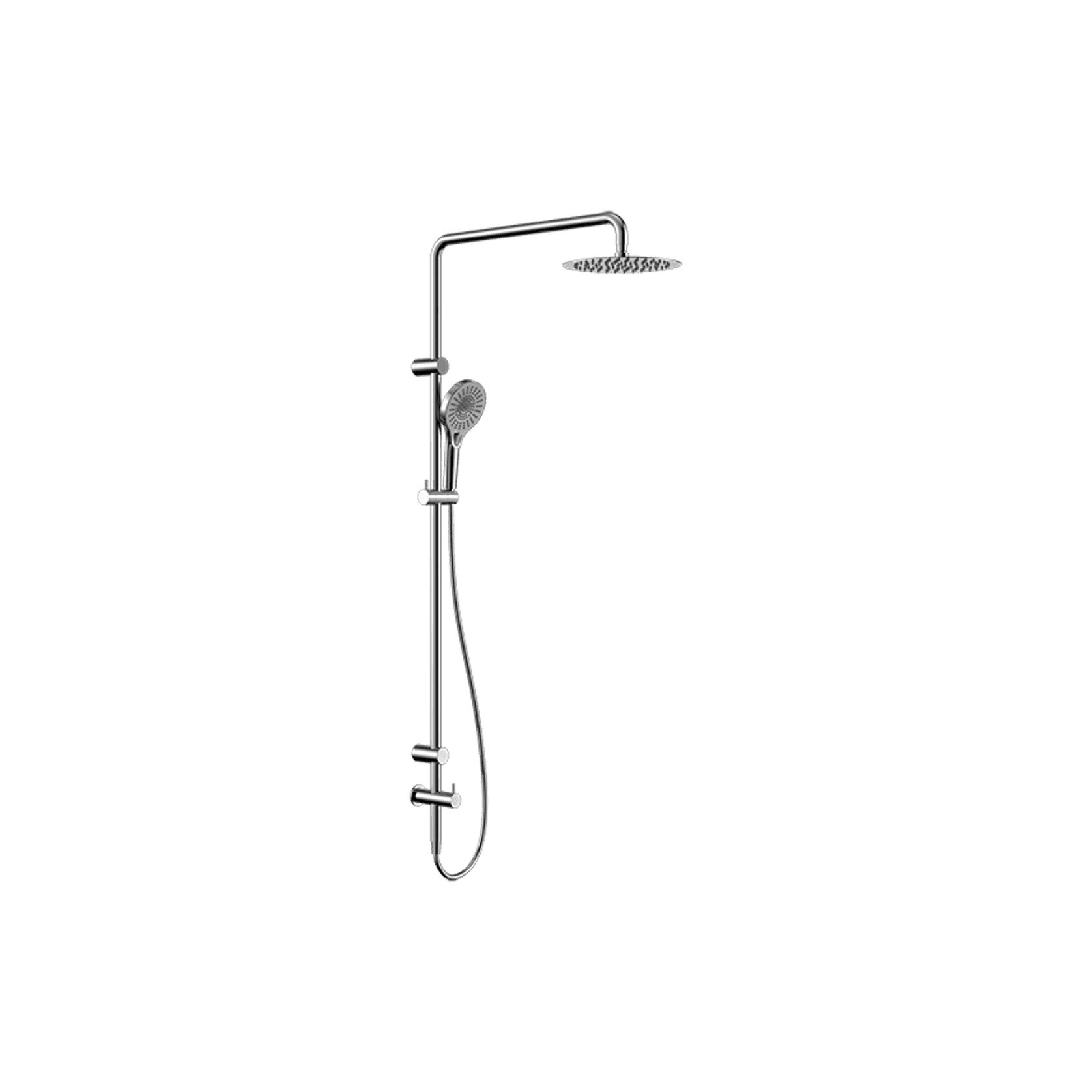 Mecca Care 25mm Grab Rail 900mm Twin Shower Set Chrome gallery detail image