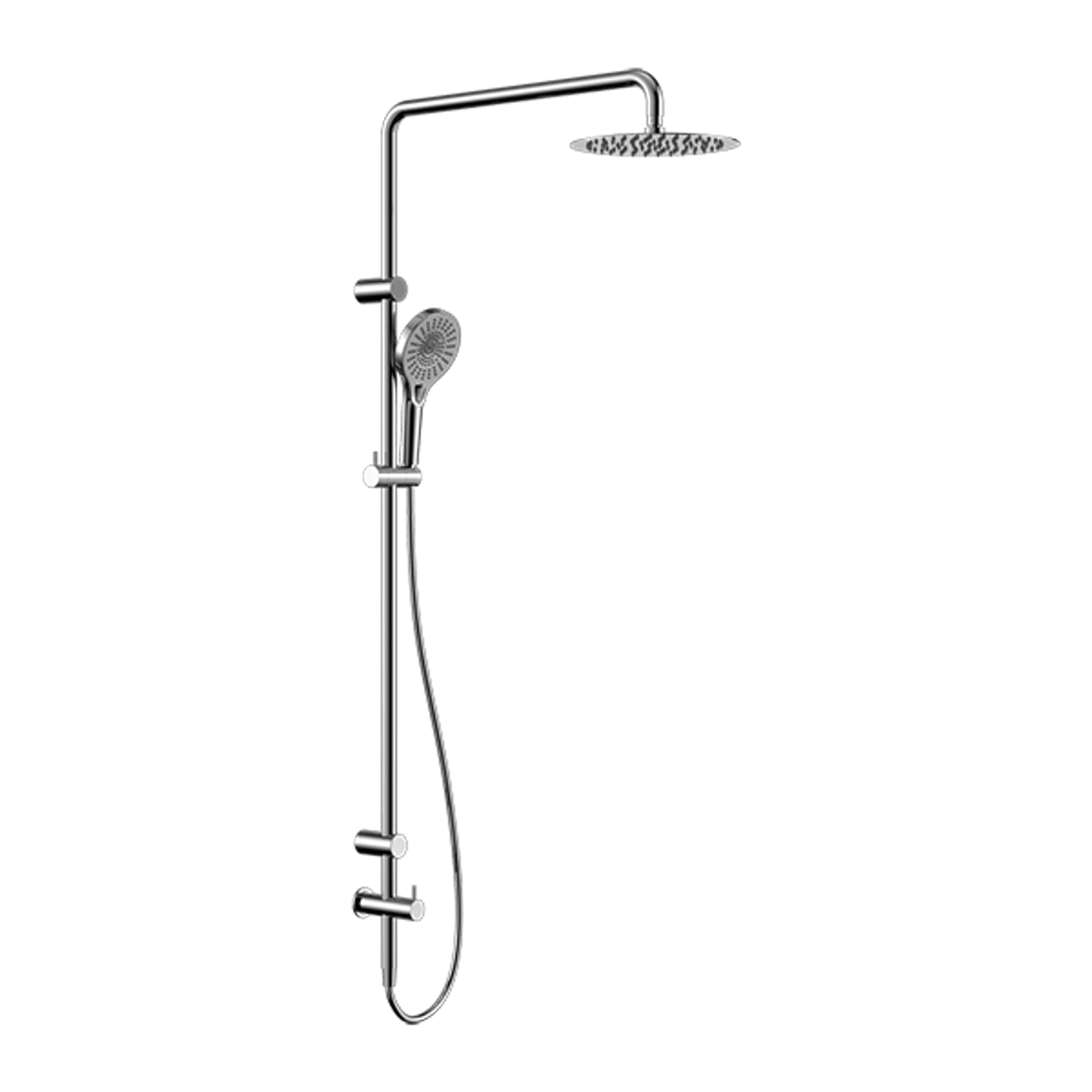 Mecca Care 25mm Grab Rail 900mm Twin Shower Set Chrome gallery detail image