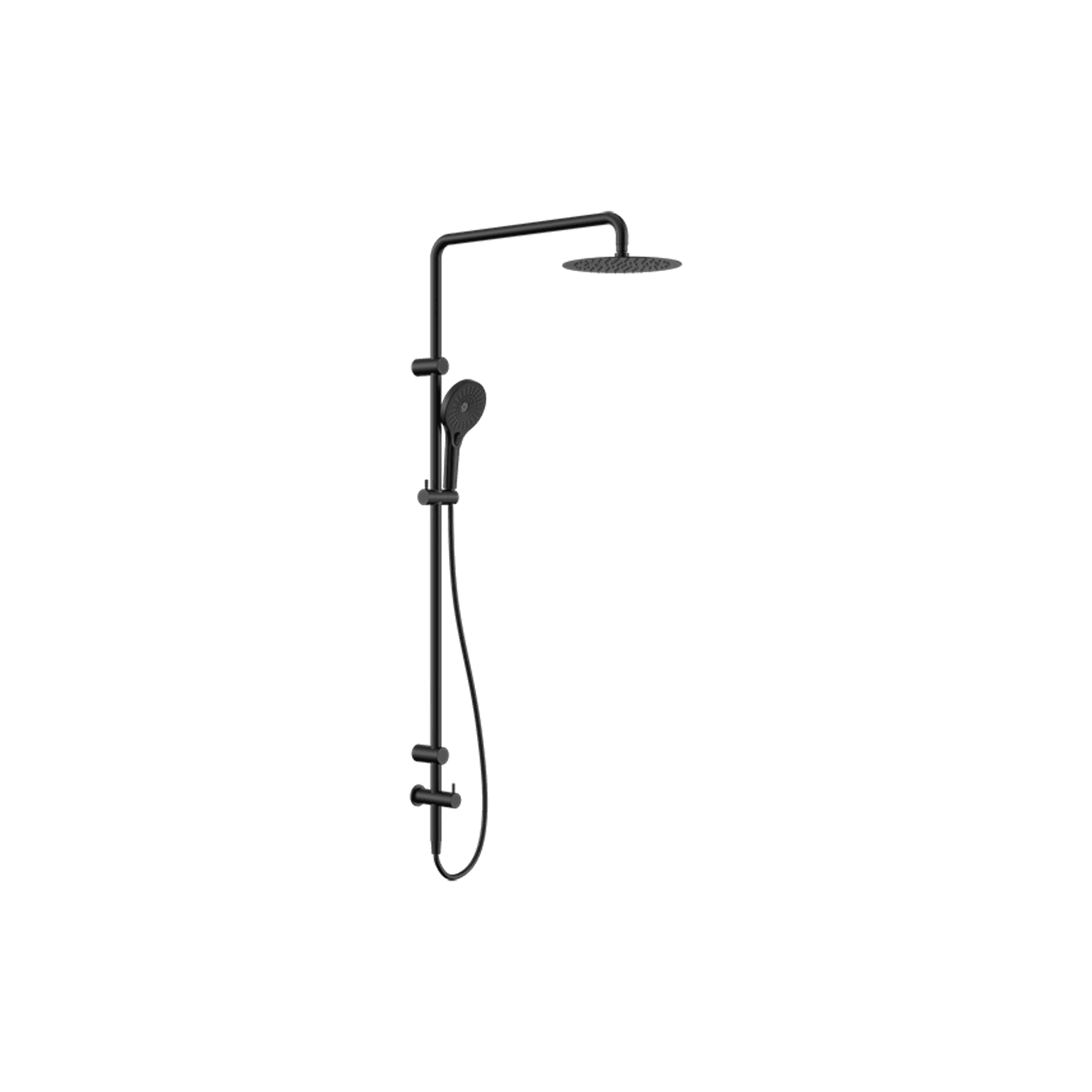 Mecca Care 25mm Grab Rail 900mm Twin Shower Set Matte Black gallery detail image