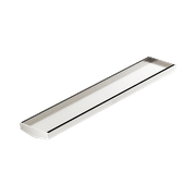 Tile Insert V Channel 600mm Floor Grate 80mm/89mm Outlet Without Outlet And Hole Saw Brushed Nickel gallery detail image