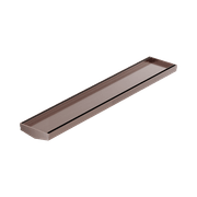 Tile Insert V Channel 600mm Floor Grate 80mm/89mm Outlet Without Outlet And Hole Saw Brushed Bronze gallery detail image
