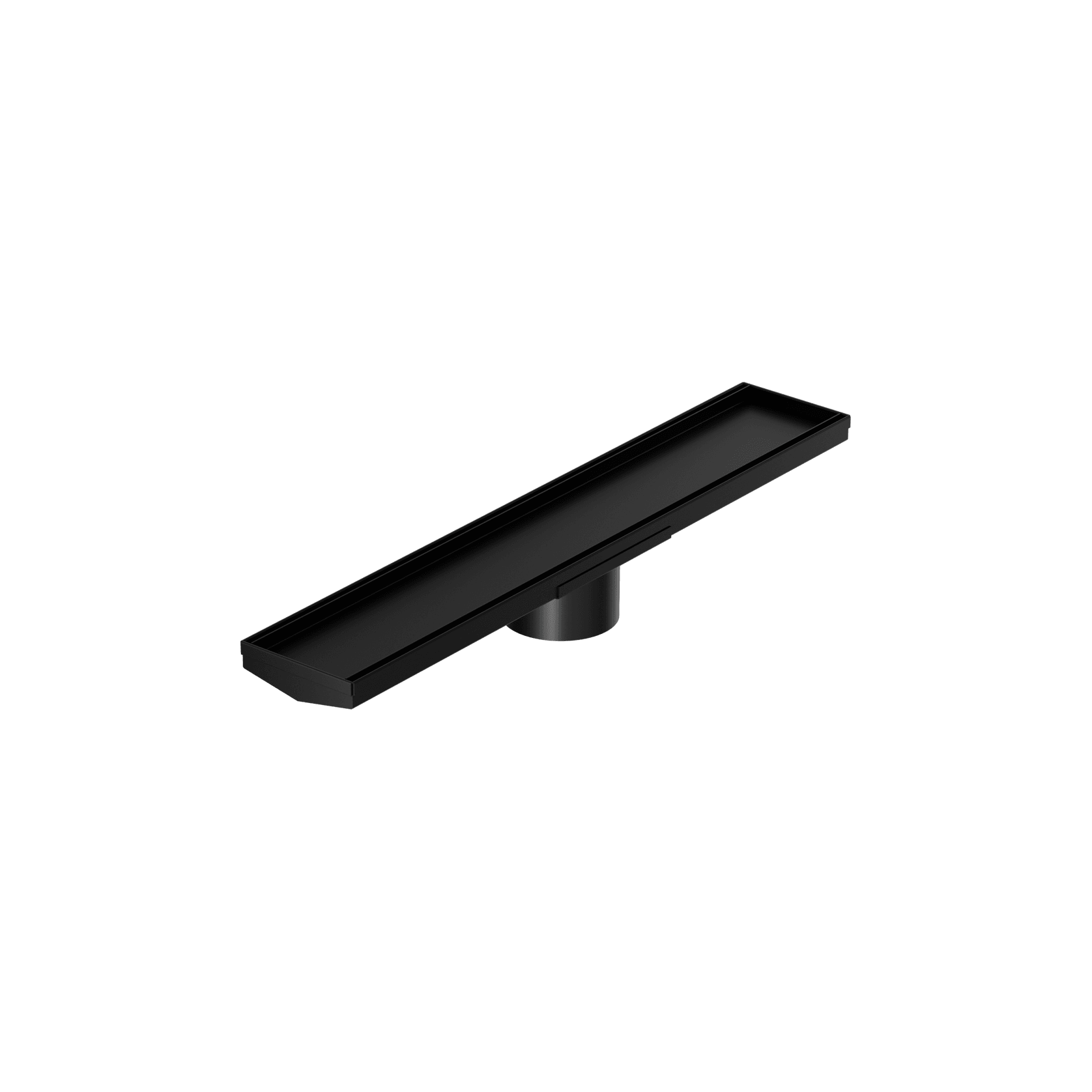 Tile Insert V Channel 600mm Floor Grate 89mm Outlet With Hole Saw Matte Black gallery detail image