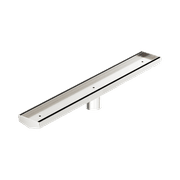 Tile Insert V Channel 600mm Floor Grate 50mm Outlet With Hole Saw Brushed Nickel gallery detail image