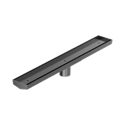 Tile Insert V Channel 600mm Floor Grate 50mm Outlet With Hole Saw Gun Metal gallery detail image