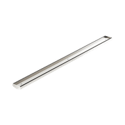 Tile Insert V Channel 1200mm Floor Grate 50mm Outlet Without Outlet And Hole Saw Brushed Nickel gallery detail image