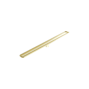 Tile Insert V Channel 1200mm Floor Grate 50mm Outlet With Hole Saw Brushed Gold gallery detail image