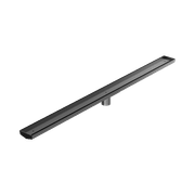 Tile Insert V Channel 1200mm Floor Grate 50mm Outlet With Hole Saw Gun Metal gallery detail image