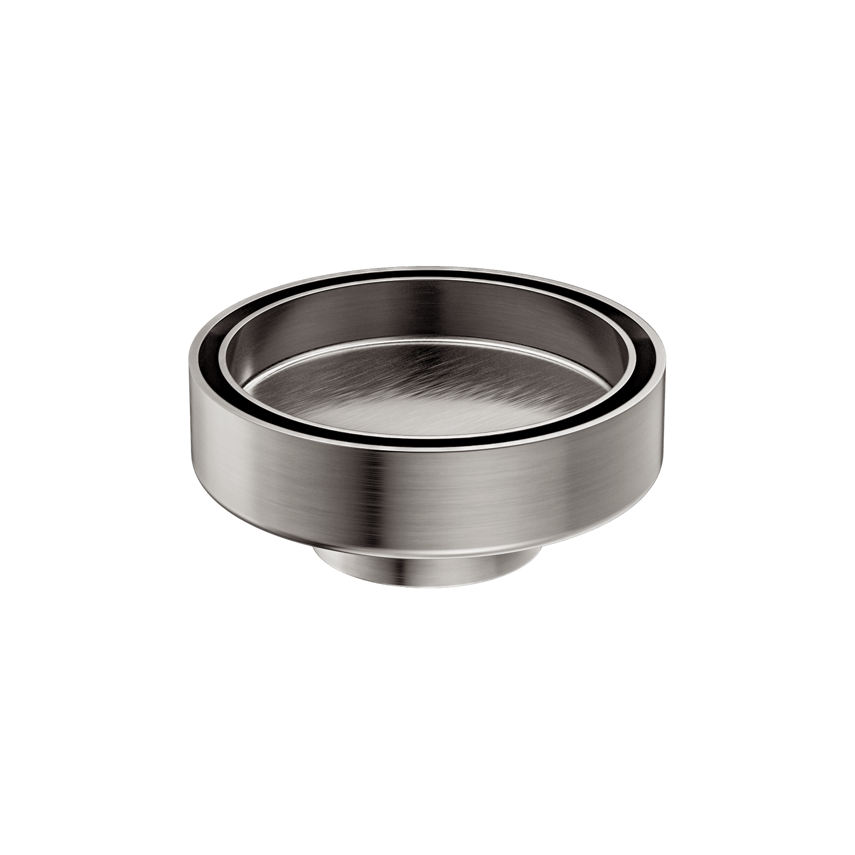 100mm Round Tile Insert Floor Waste 50mm Outlet Brushed Nickel gallery detail image