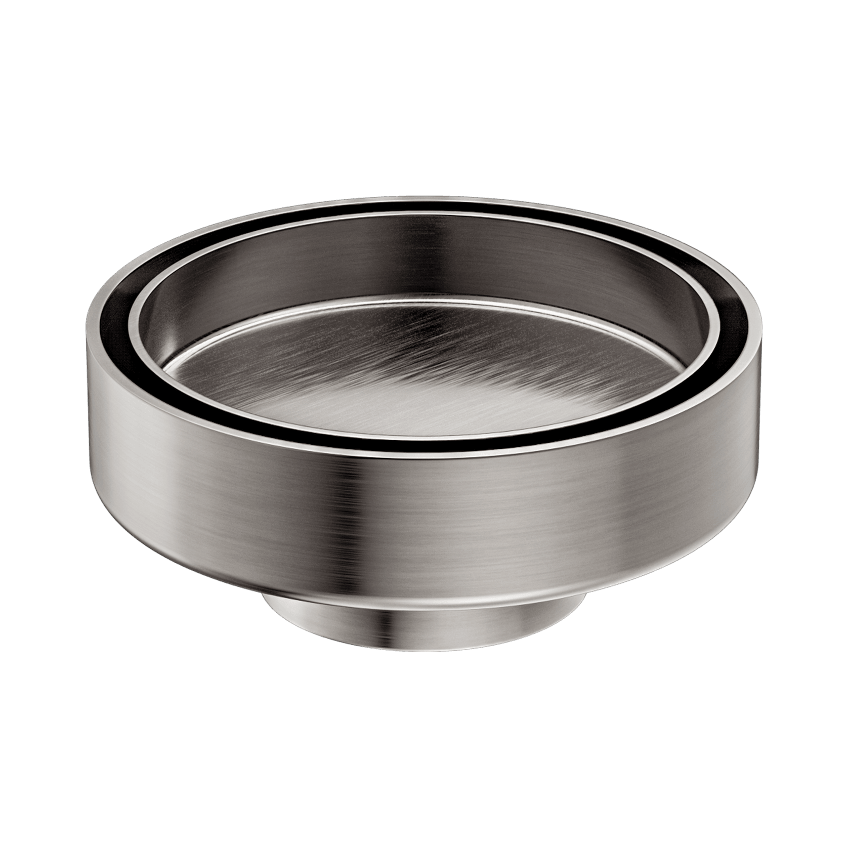 100mm Round Tile Insert Floor Waste 50mm Outlet Brushed Nickel gallery detail image