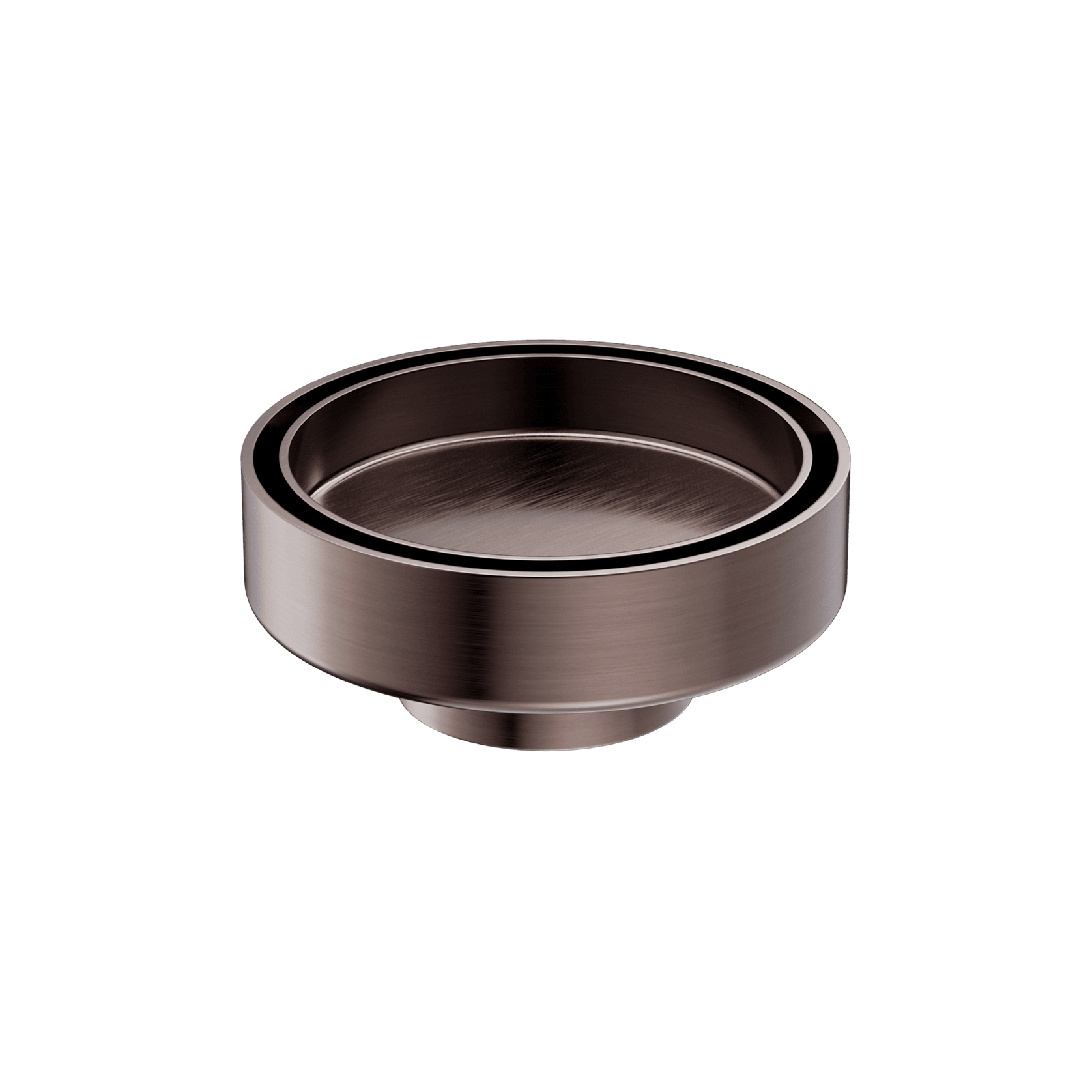 100mm Round Tile Insert Floor Waste 50mm Outlet Brushed Bronze gallery detail image