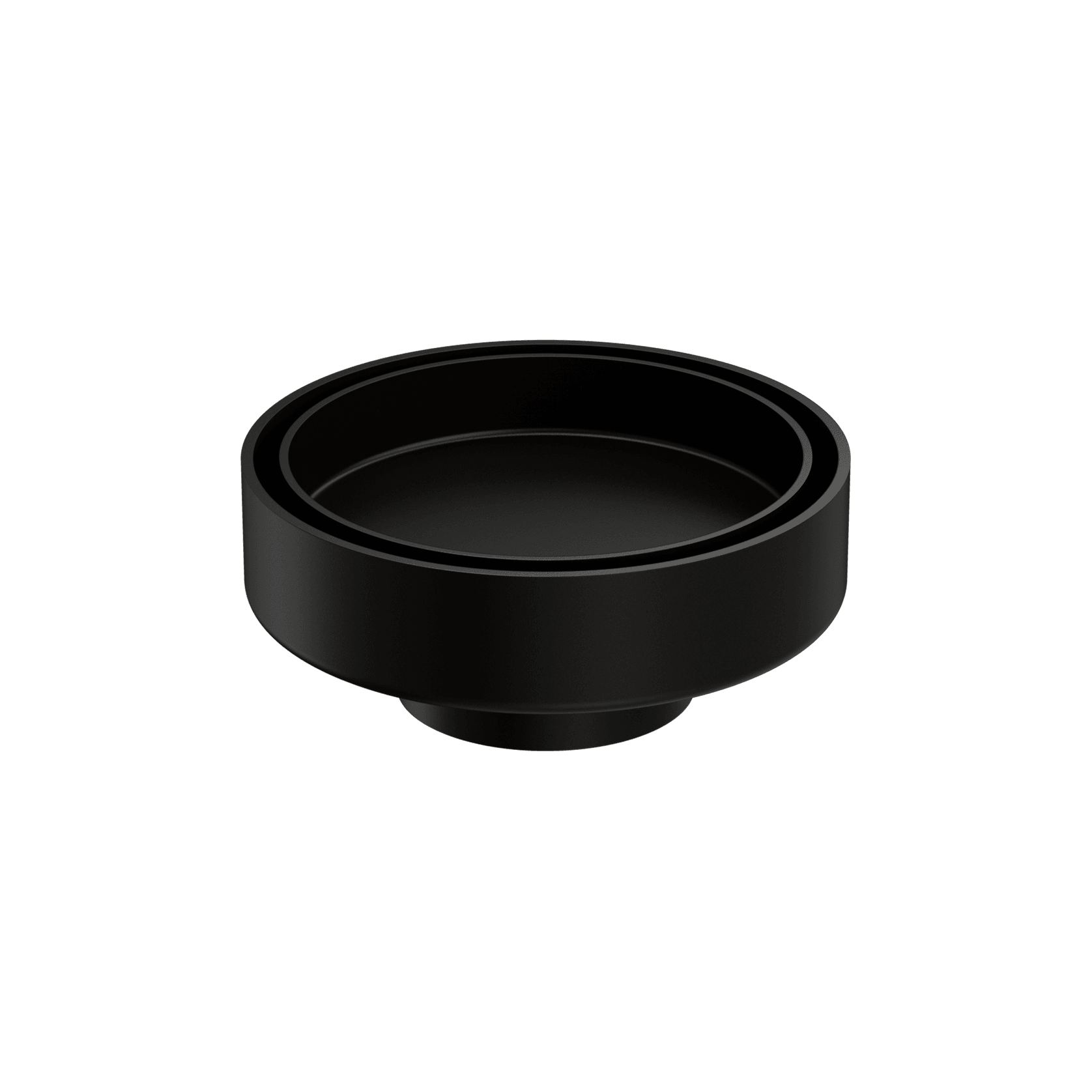 100mm Round Tile Insert Floor Waste 50mm Outlet Matte Black gallery detail image