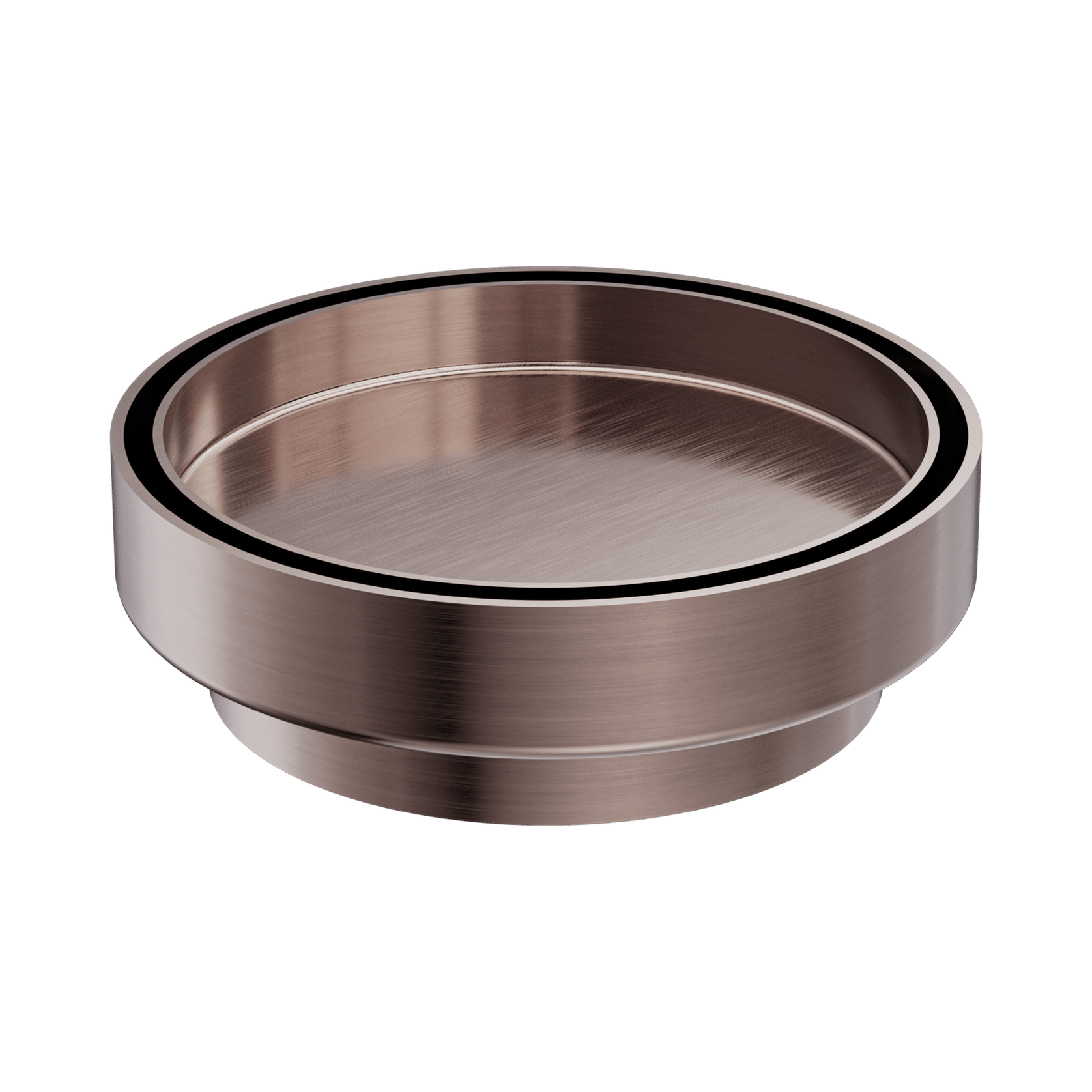 130mm Round Tile Insert Floor Waste 100mm Outlet Brushed Bronze gallery detail image