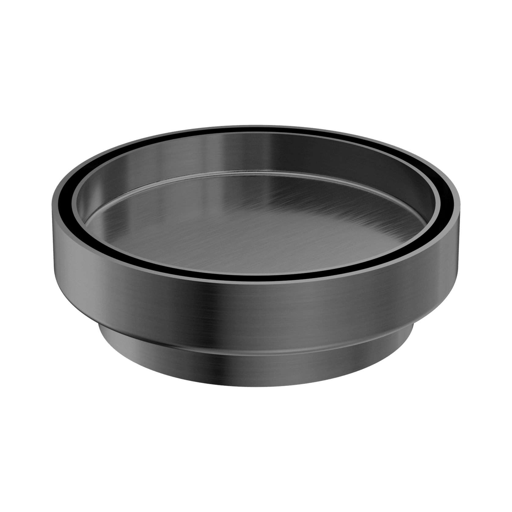 130mm Round Tile Insert Floor Waste 100mm Outlet Gun Metal gallery detail image