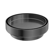 130mm Round Tile Insert Floor Waste 100mm Outlet Gun Metal gallery detail image