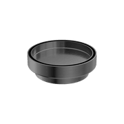 130mm Round Tile Insert Floor Waste 100mm Outlet Gun Metal gallery detail image