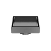 100mm Square Tile Insert Floor Waste 50mm Outlet Gun Metal gallery detail image