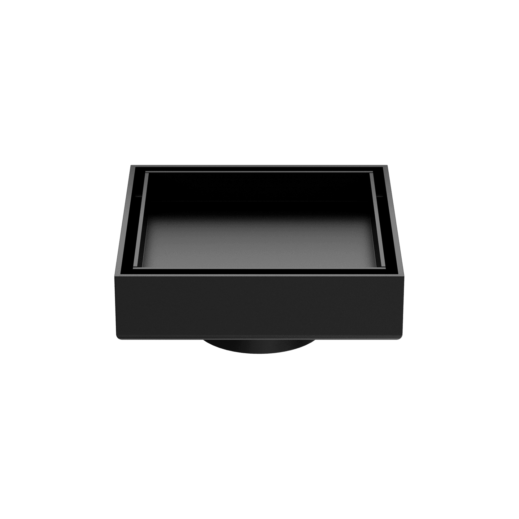 100mm Square Tile Insert Floor Waste 50mm Outlet Matte Black gallery detail image