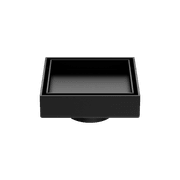 100mm Square Tile Insert Floor Waste 50mm Outlet Matte Black gallery detail image