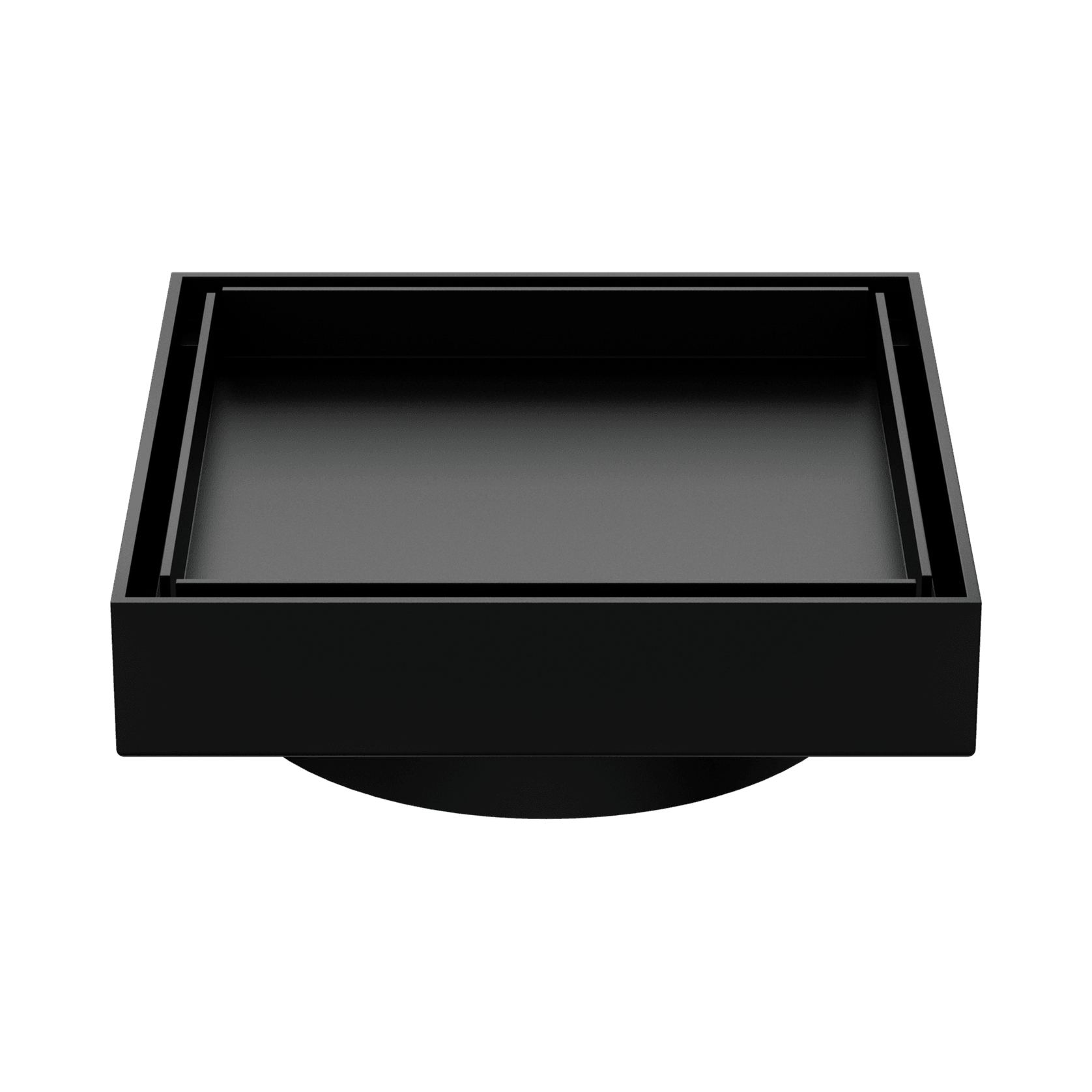 130mm Square Tile Insert Floor Waste 100mm Outlet Matte Black gallery detail image