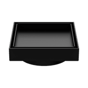 130mm Square Tile Insert Floor Waste 100mm Outlet Matte Black gallery detail image