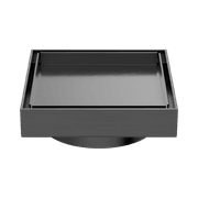 100mm Square Tile Insert Floor Waste 80mm Outlet Gun Metal gallery detail image