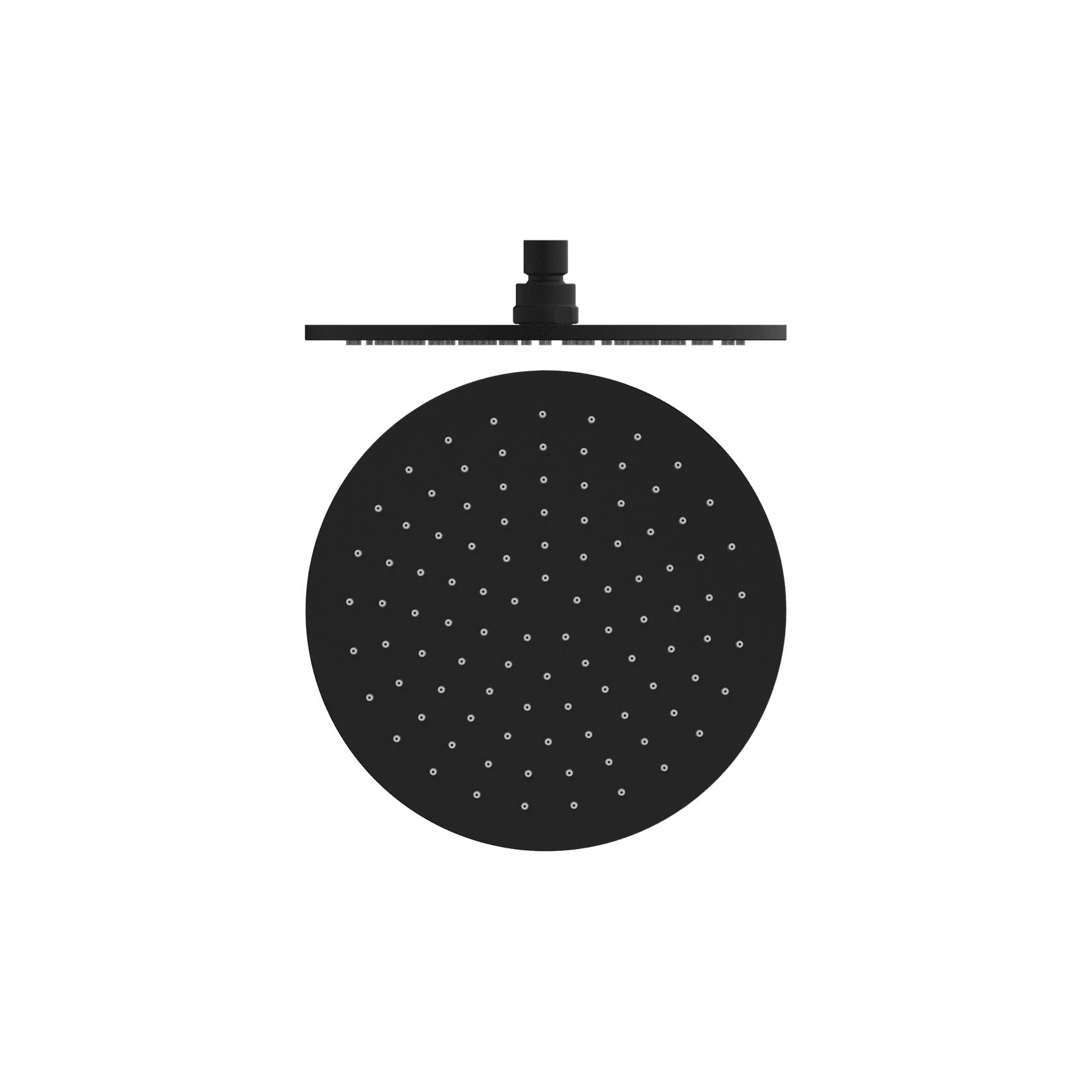 250mm Round Shower Head Matte Black gallery detail image