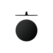 300mm Round Shower Head Matte Black gallery detail image