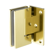 90 Degree Glass To Wall Shower Hinge 10mm Glass Brushed Gold gallery detail image