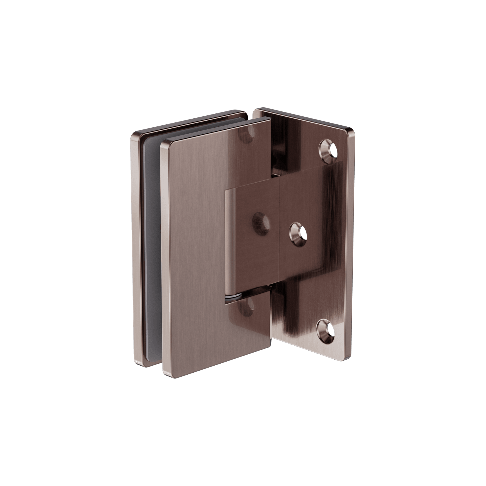 90 Degree Glass To Wall Shower Hinge 10mm Glass Brushed Bronze gallery detail image