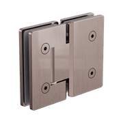 180 Degree Glass To Glass Shower Hinge 10mm Glass Brushed Bronze gallery detail image