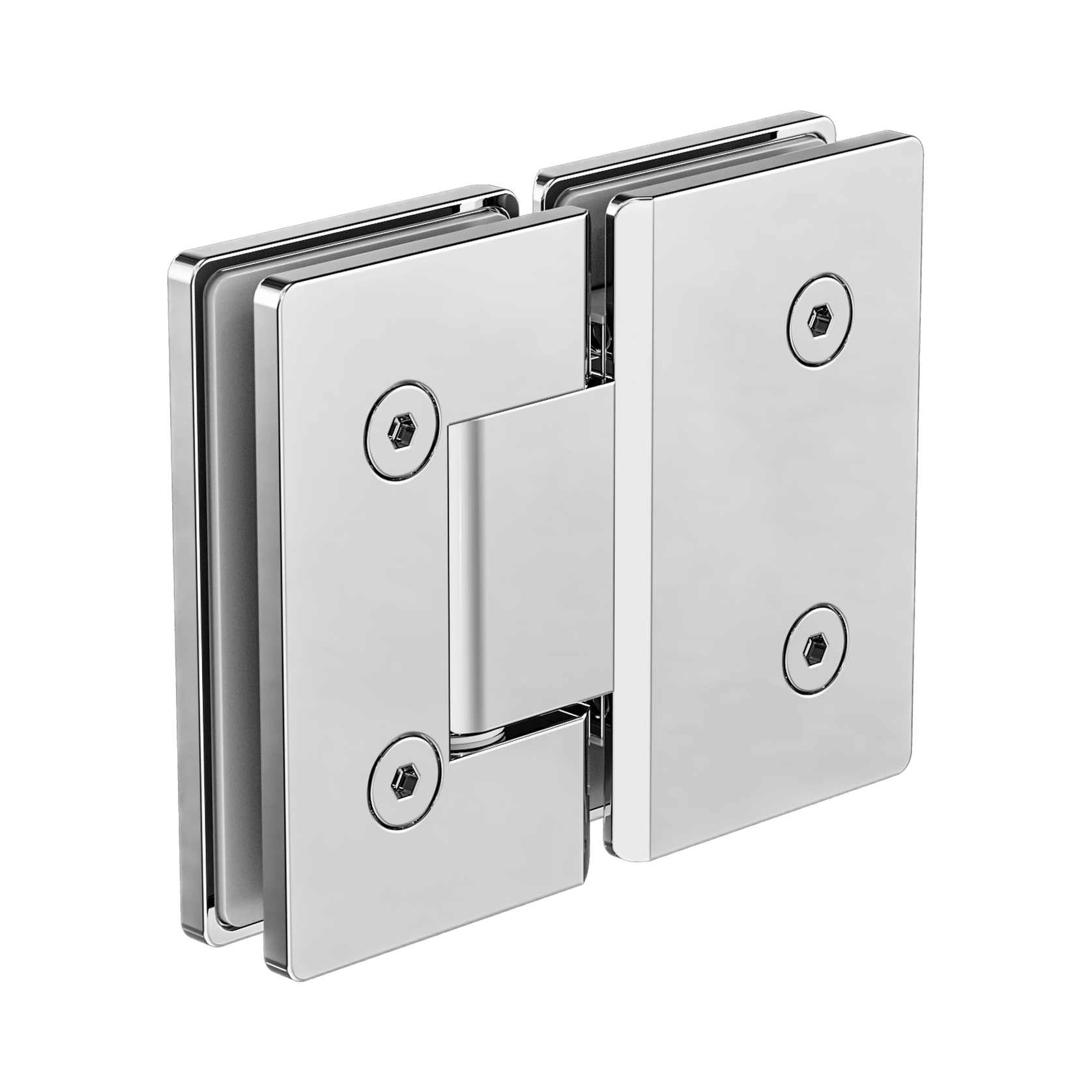 180 Degree Glass To Glass Shower Hinge 10mm Glass  Chrome gallery detail image