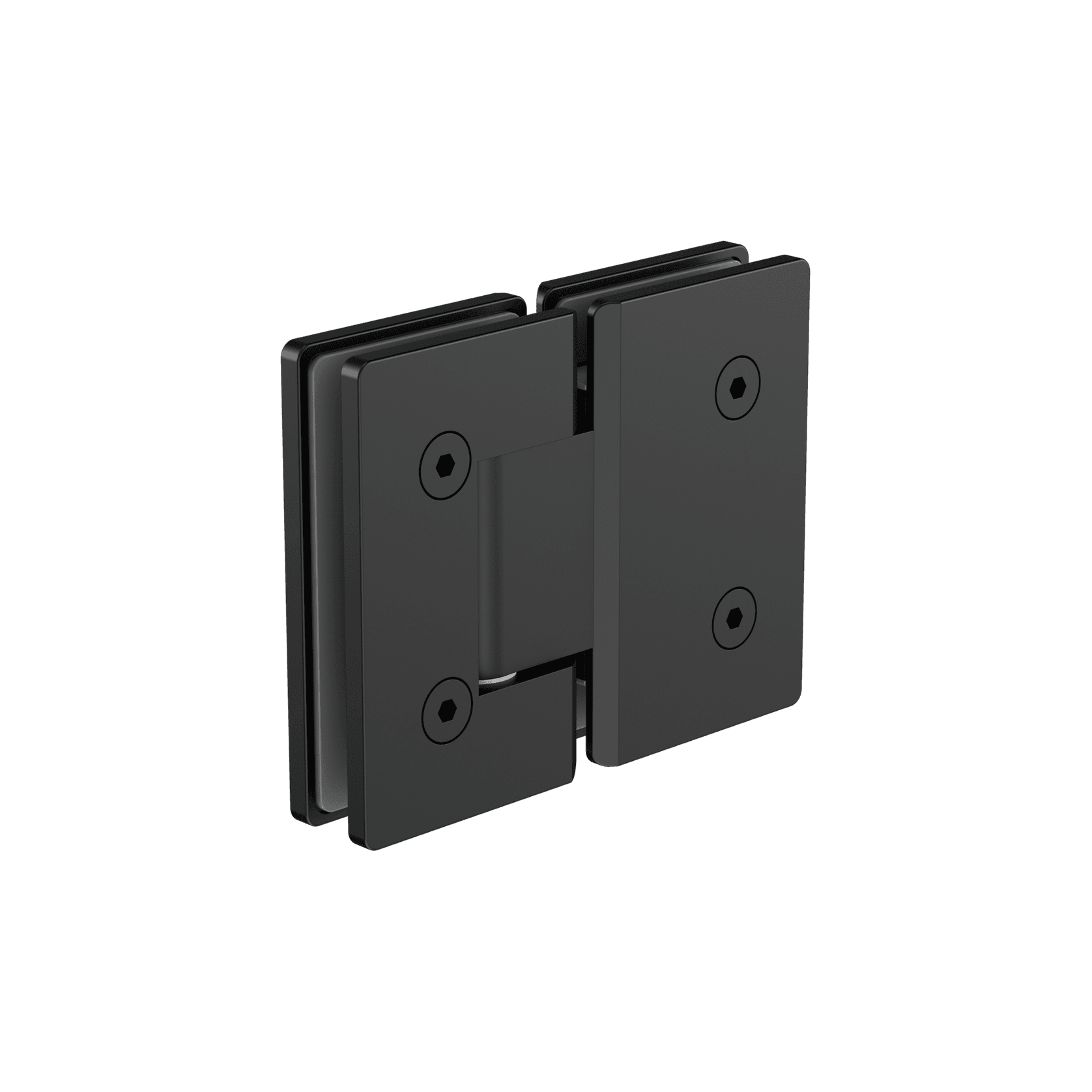180 Degree Glass To Glass Shower Hinge 10mm Glass  Matte Black gallery detail image