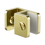 Over-Panel Glass To Glass Fitting 10mm Glass Brushed Gold gallery detail image