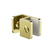 Over-Panel Glass To Glass Fitting 10mm Glass Brushed Gold gallery detail image