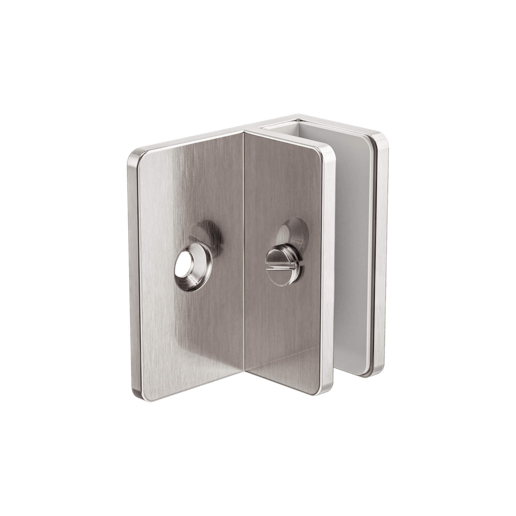 Shower F Bracket 10mm Glass Brushed Nickel gallery detail image