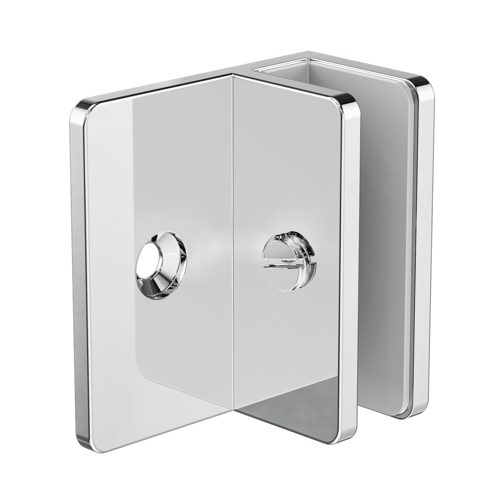 Shower F Bracket 10mm Glass Chrome gallery detail image