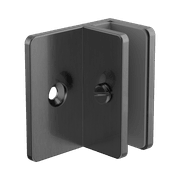 Shower F Bracket 10mm Glass Gun Metal gallery detail image