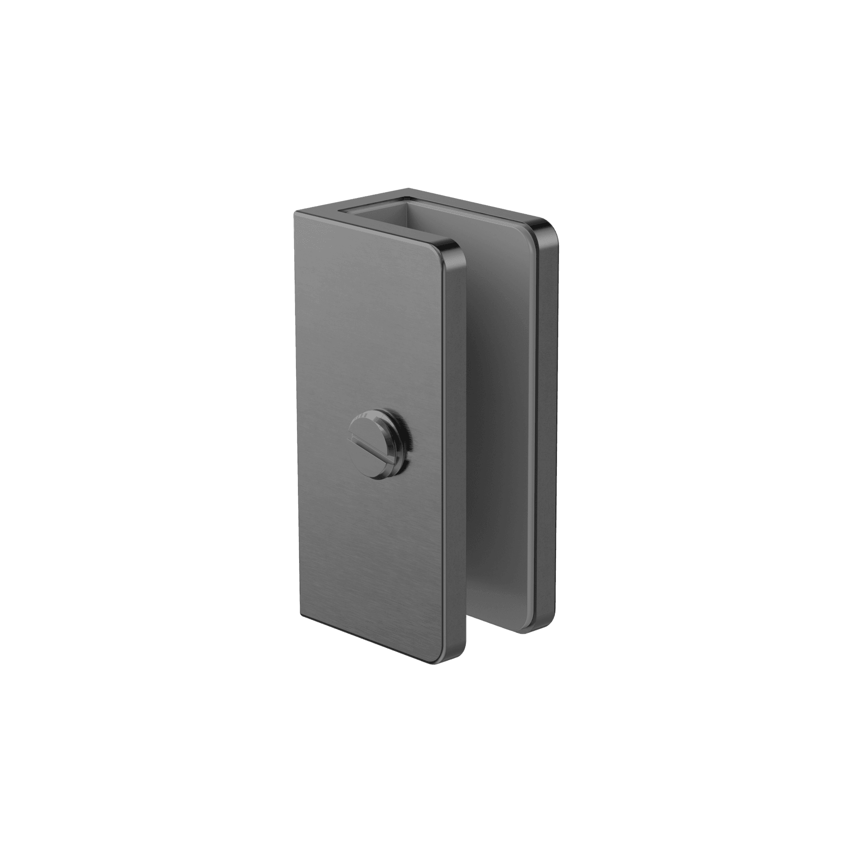 Shower U Bracket 10mm Glass Gun Metal gallery detail image