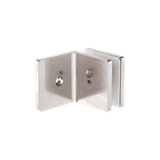 90 Degree Glass To Wall Bracket 10mm Glass Brushed Nickel gallery detail image