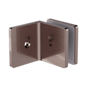 90 Degree Glass To Wall Bracket 10mm Glass Brushed Bronze gallery detail image