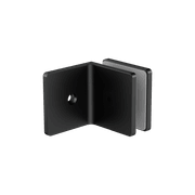90 Degree Glass To Wall Bracket 10mm Glass Matte Black gallery detail image