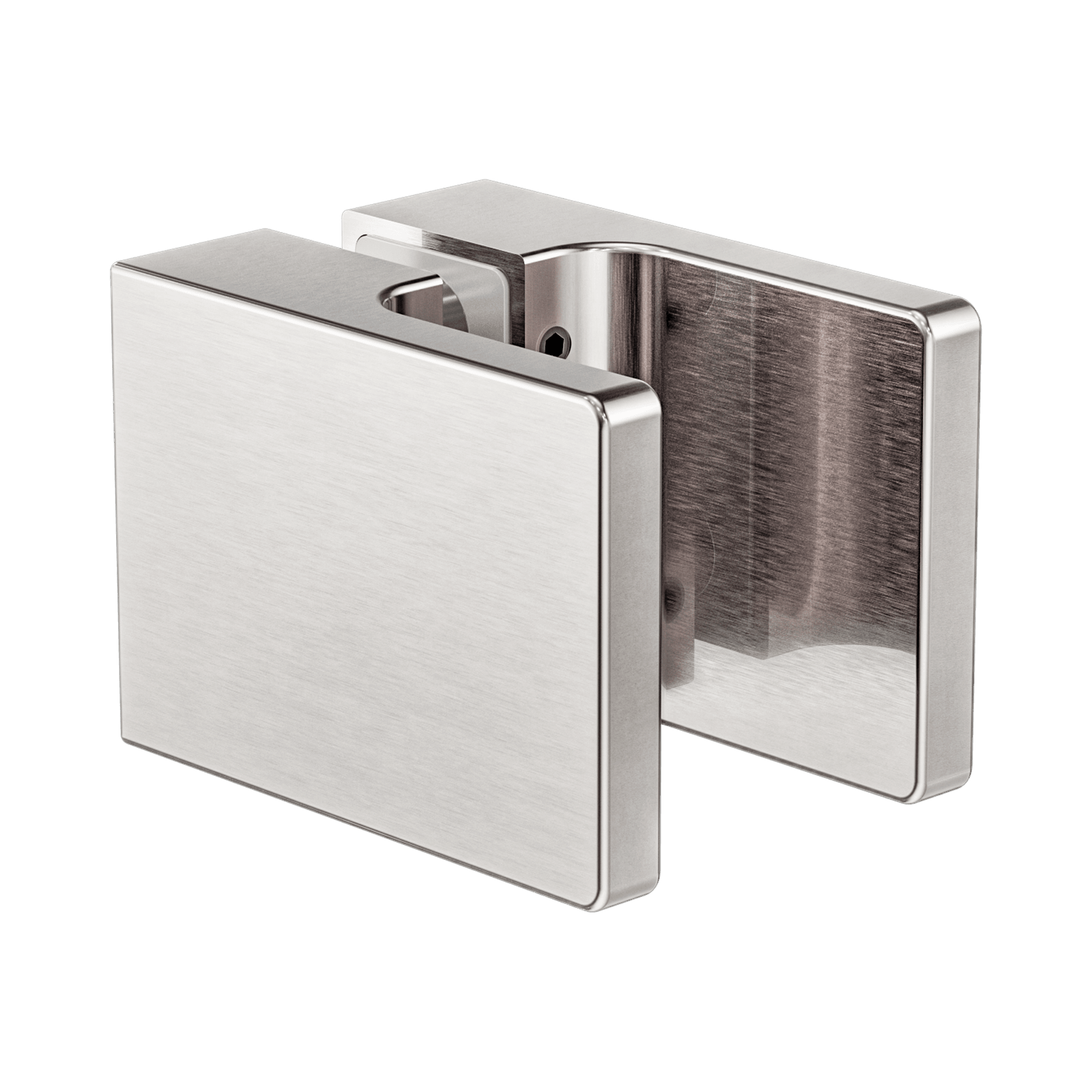 Square Shower Knob Handle Brushed Nickel gallery detail image